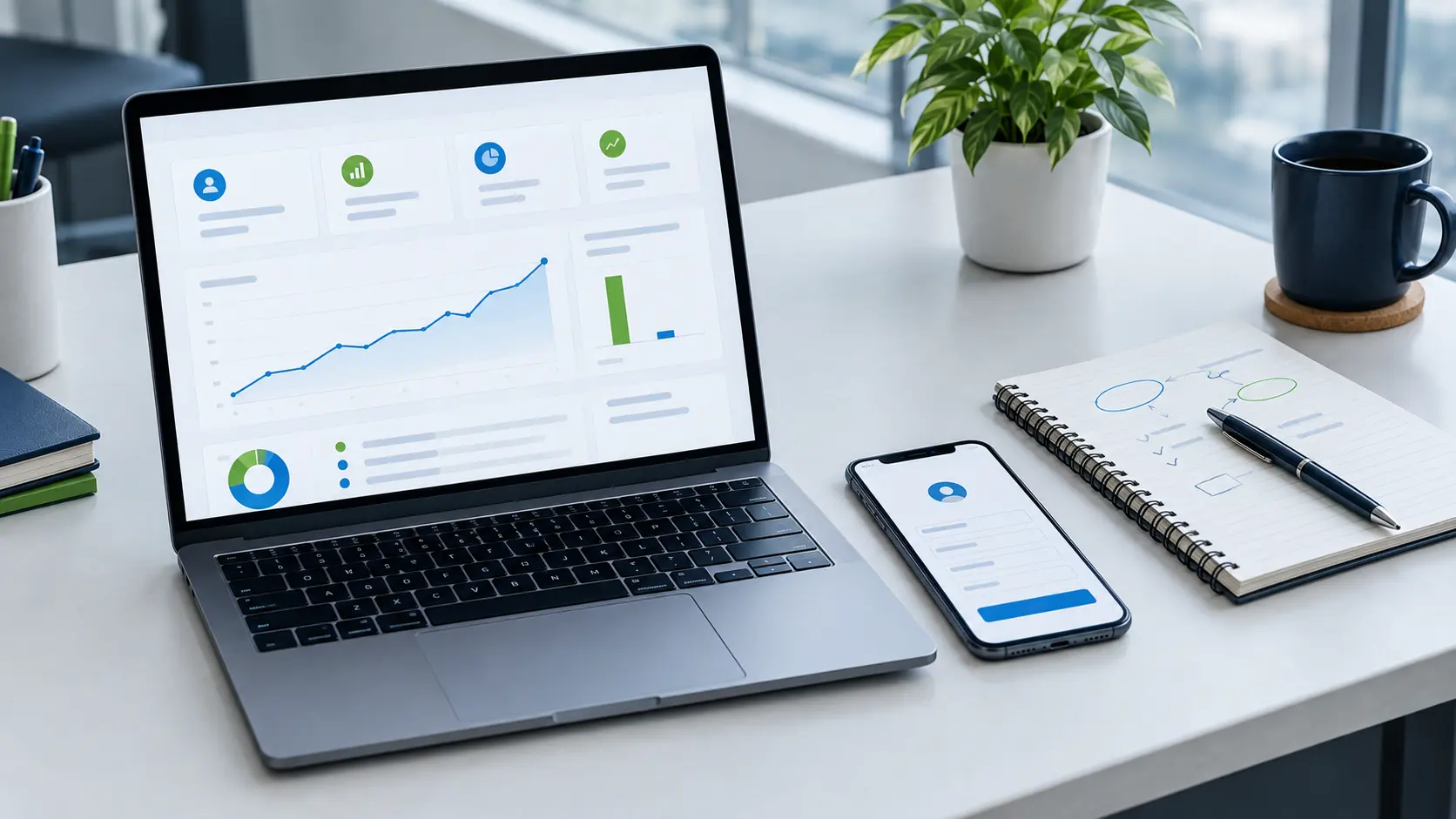 A website analytics screen showing visitors but few enquiries