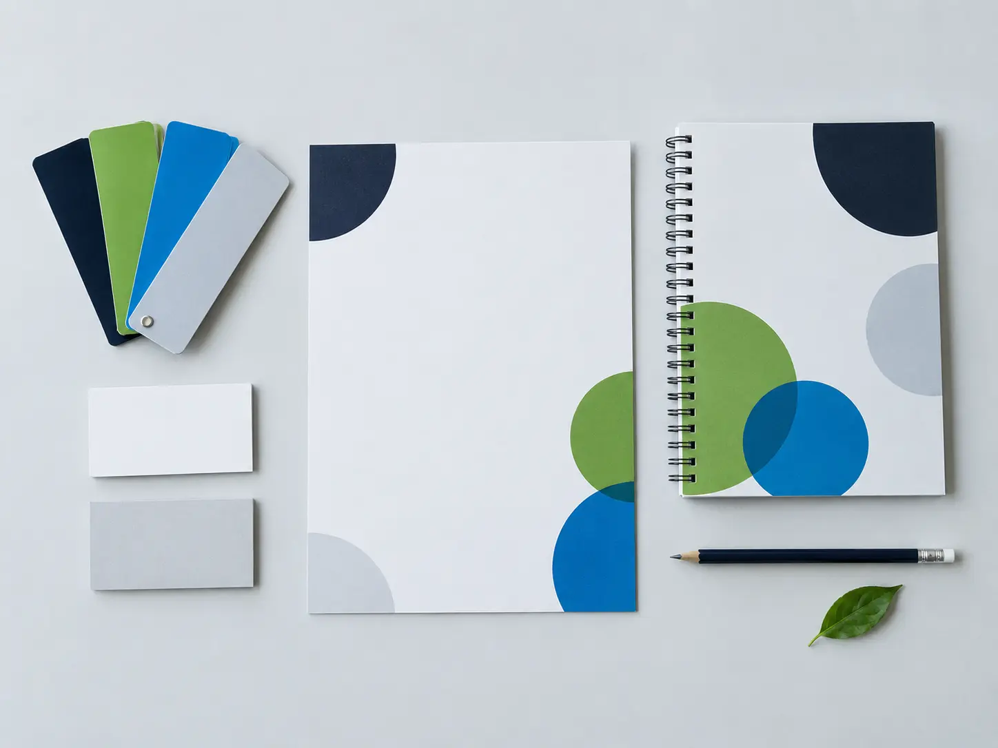 Brand identity guidelines with logo, colour palette and typography